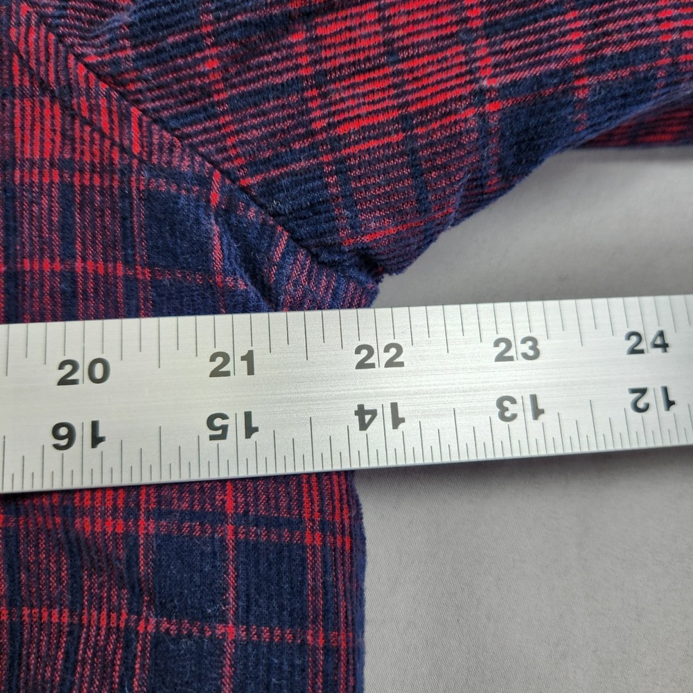 Soho Threads sherpa fleece lined plaid hooded Womens Jacket  Red Blue Large - Picture 7 of 10